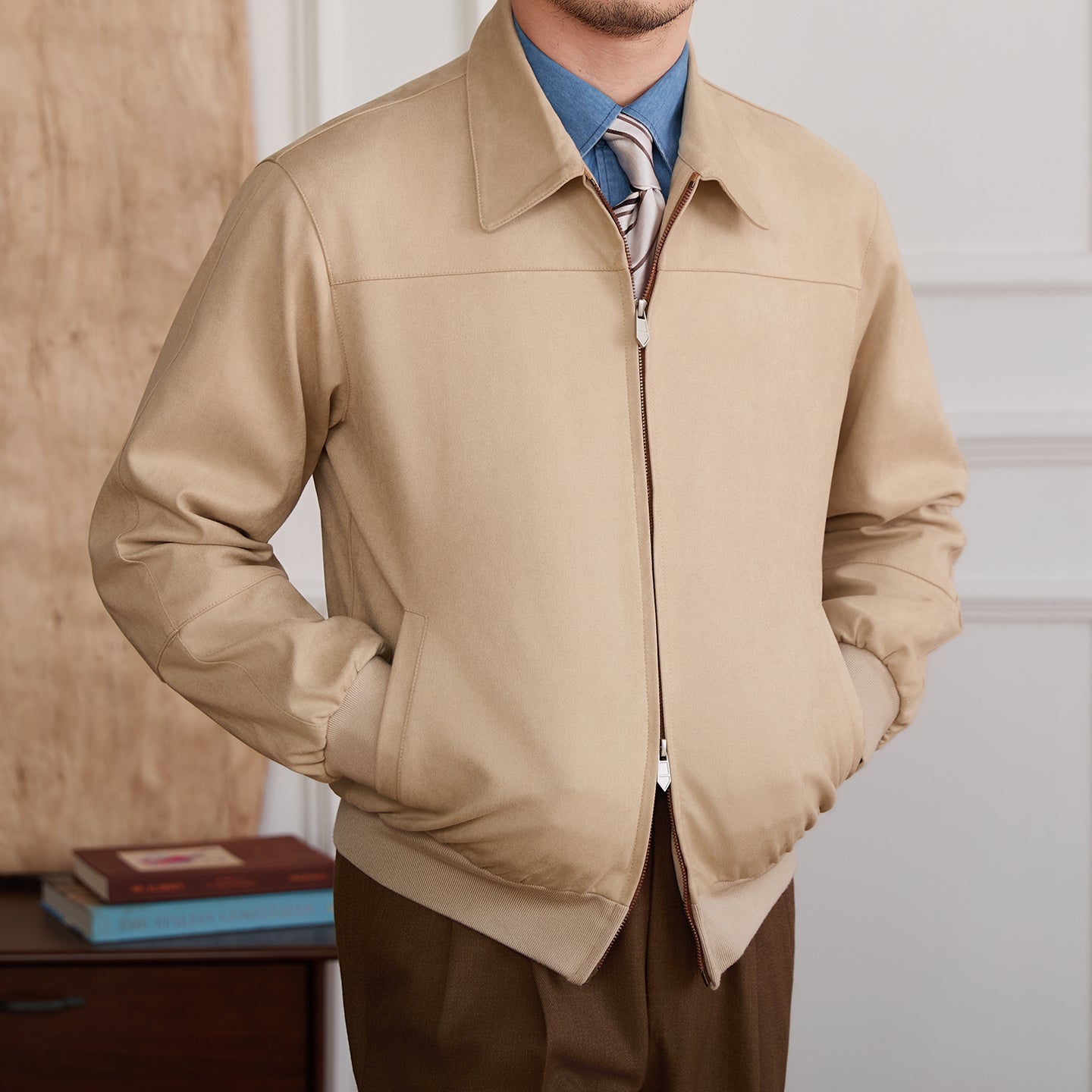 The Kensington Suede Bomber Jacket