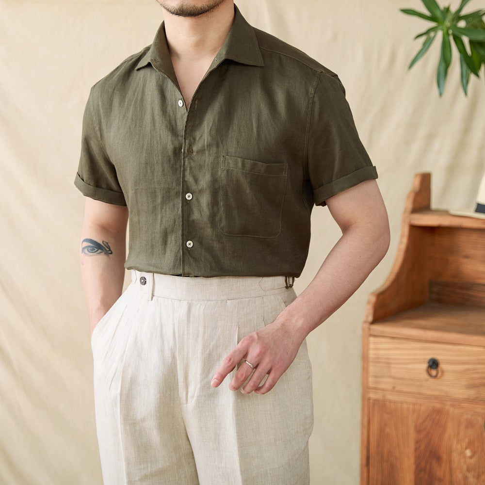 The Capri Relaxed Linen Guayabera