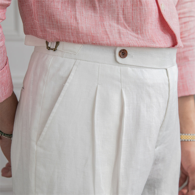 The Monaco Breathable Linen-Blend Trousers