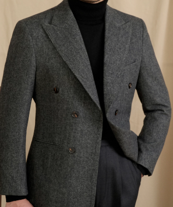 The Windsor Herringbone Double-Breasted Suit