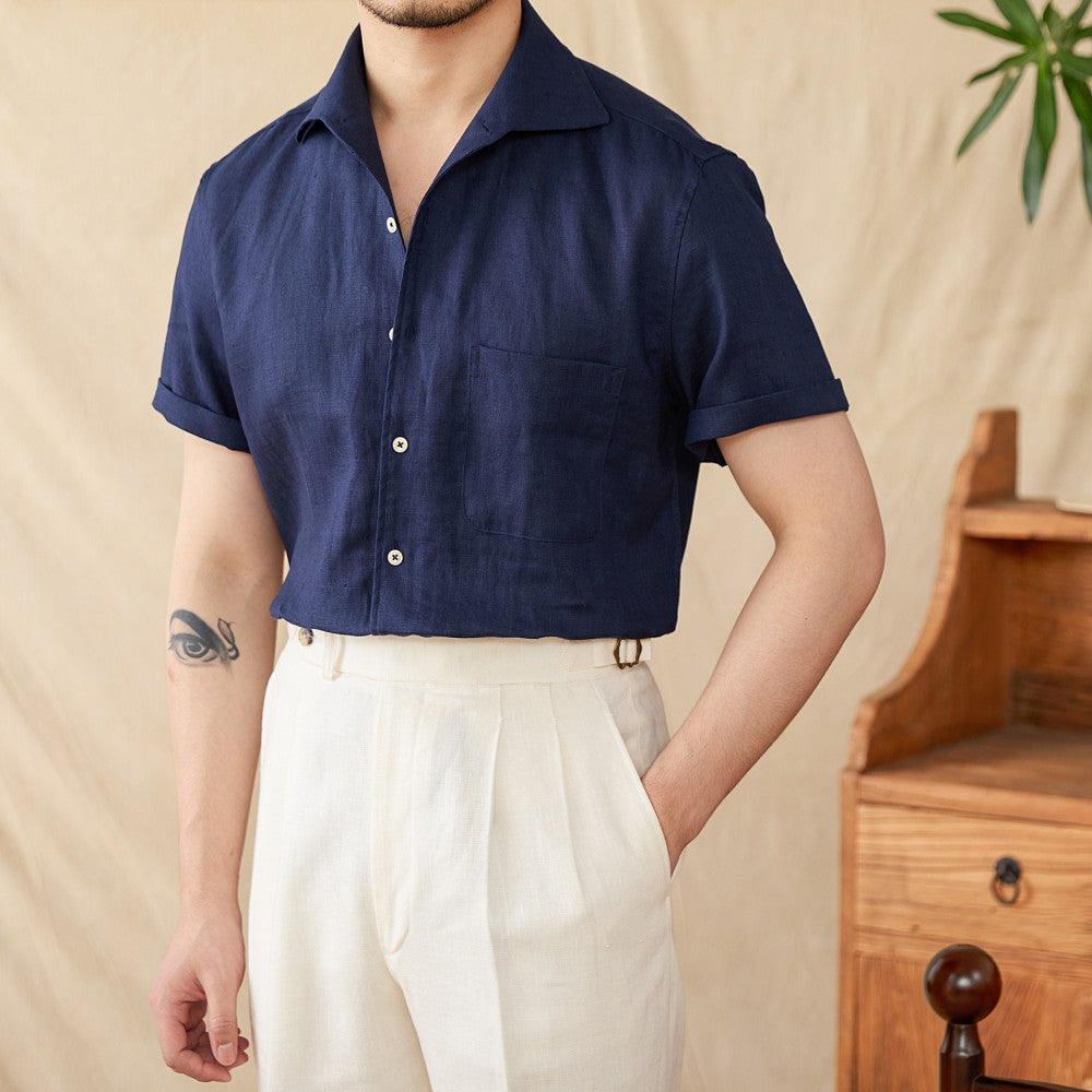 The Capri Relaxed Linen Guayabera
