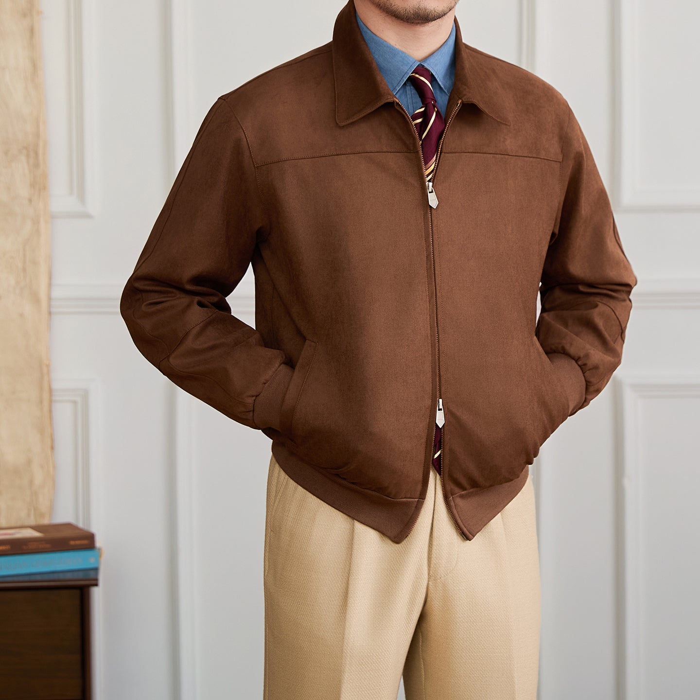 The Kensington Suede Bomber Jacket