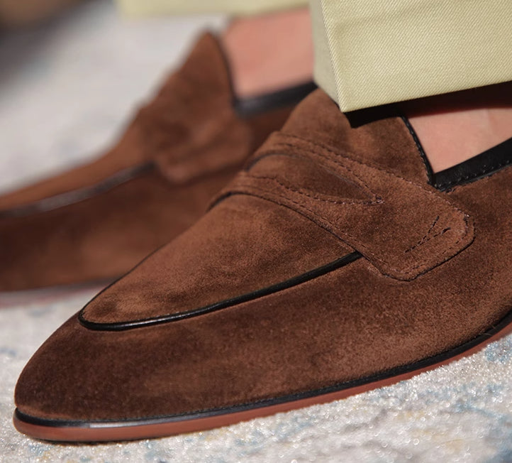 The Chelsea Square-Toe Suede Loafers