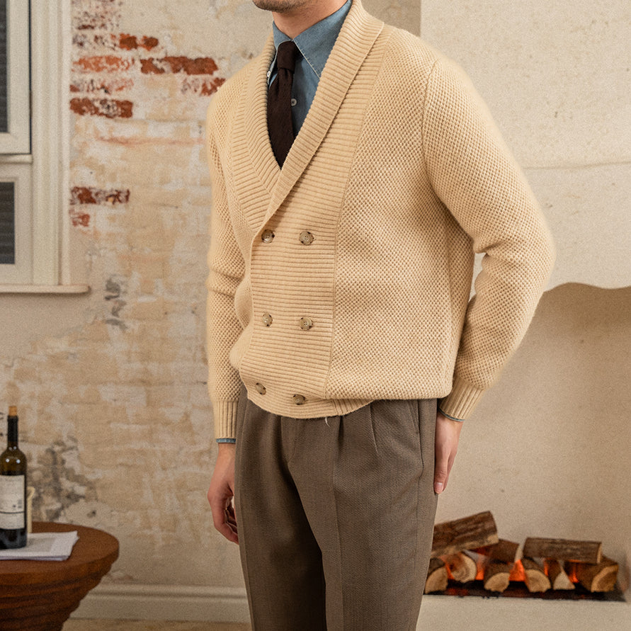 The Regent Double-Breasted Knit Blazer