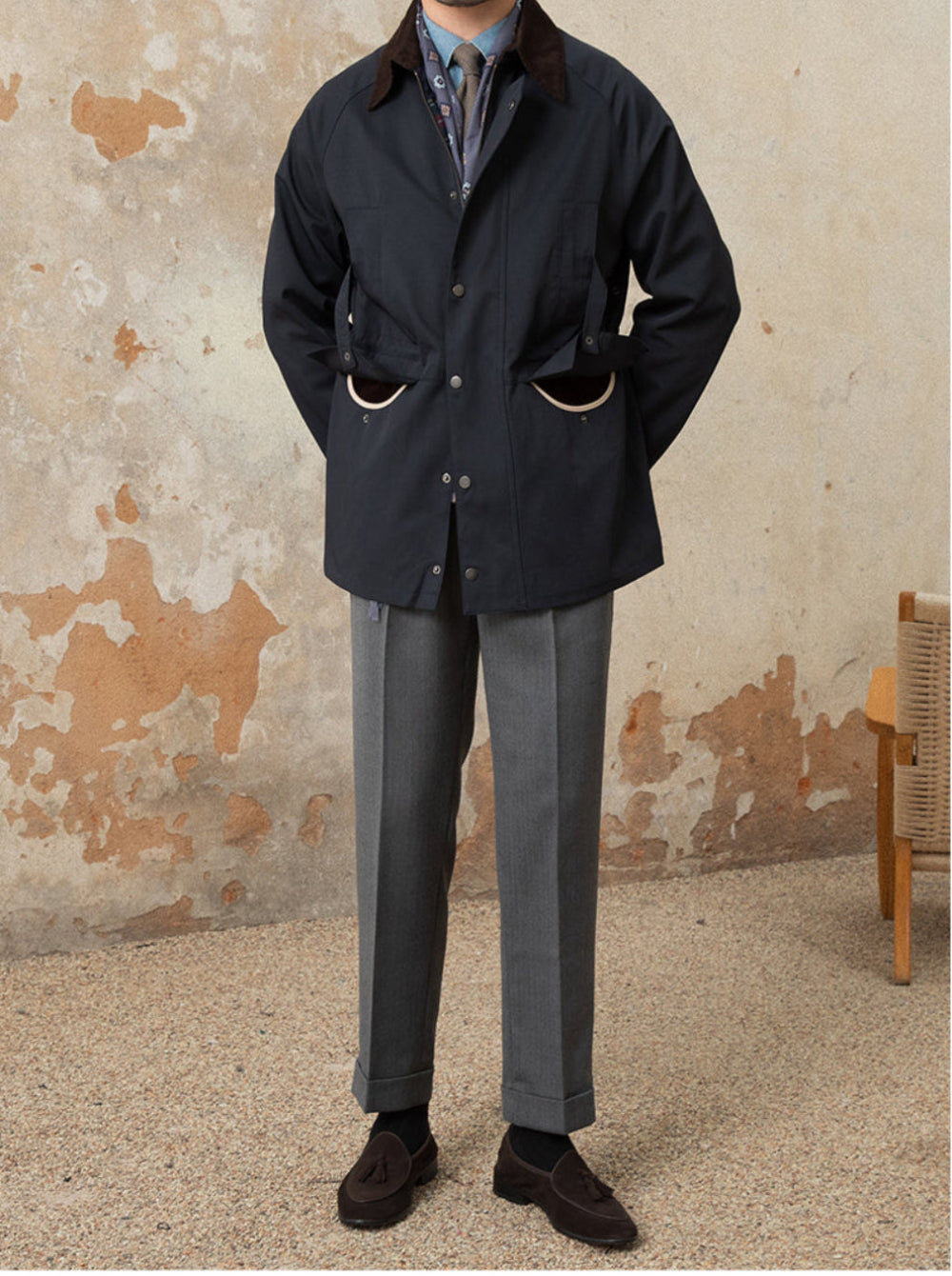 The Verona Corduroy-Trimmed Chore Jacket