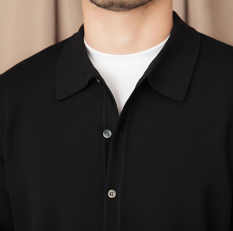 The Amalfi Contrast Knit Polo