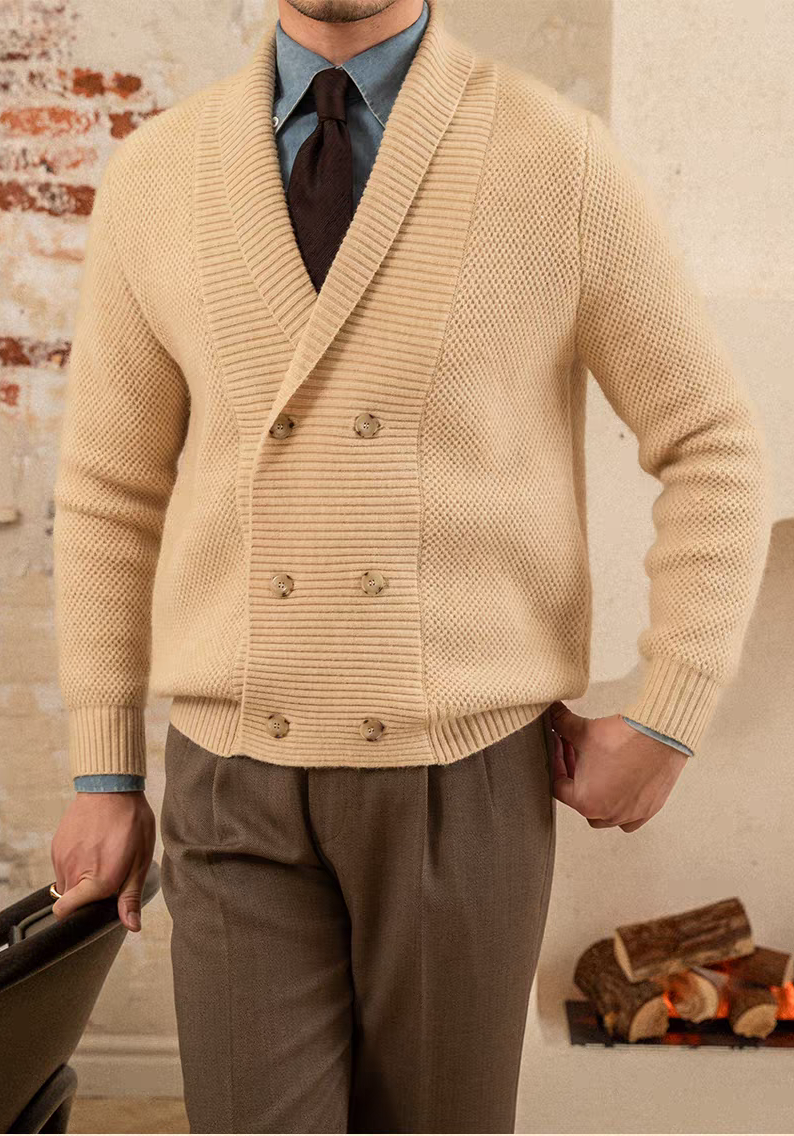 The Regent Double-Breasted Knit Blazer