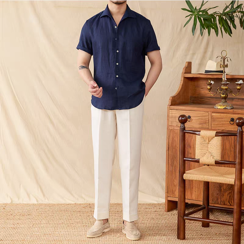 The Capri Relaxed Linen Guayabera
