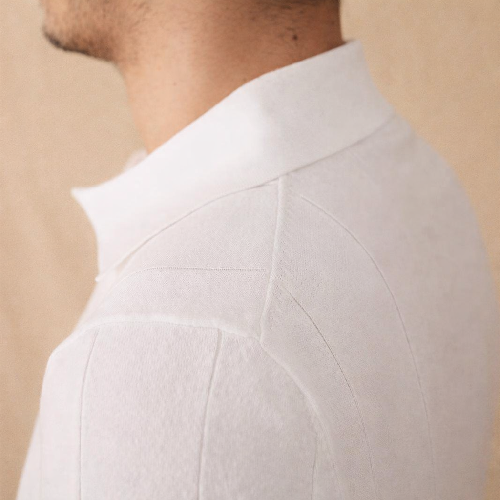 The Amalfi Seagull-Collar Knit Polo