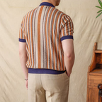 The Como Striped Jacquard Knit Polo