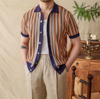 The Como Striped Jacquard Knit Polo