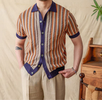 The Como Striped Jacquard Knit Polo