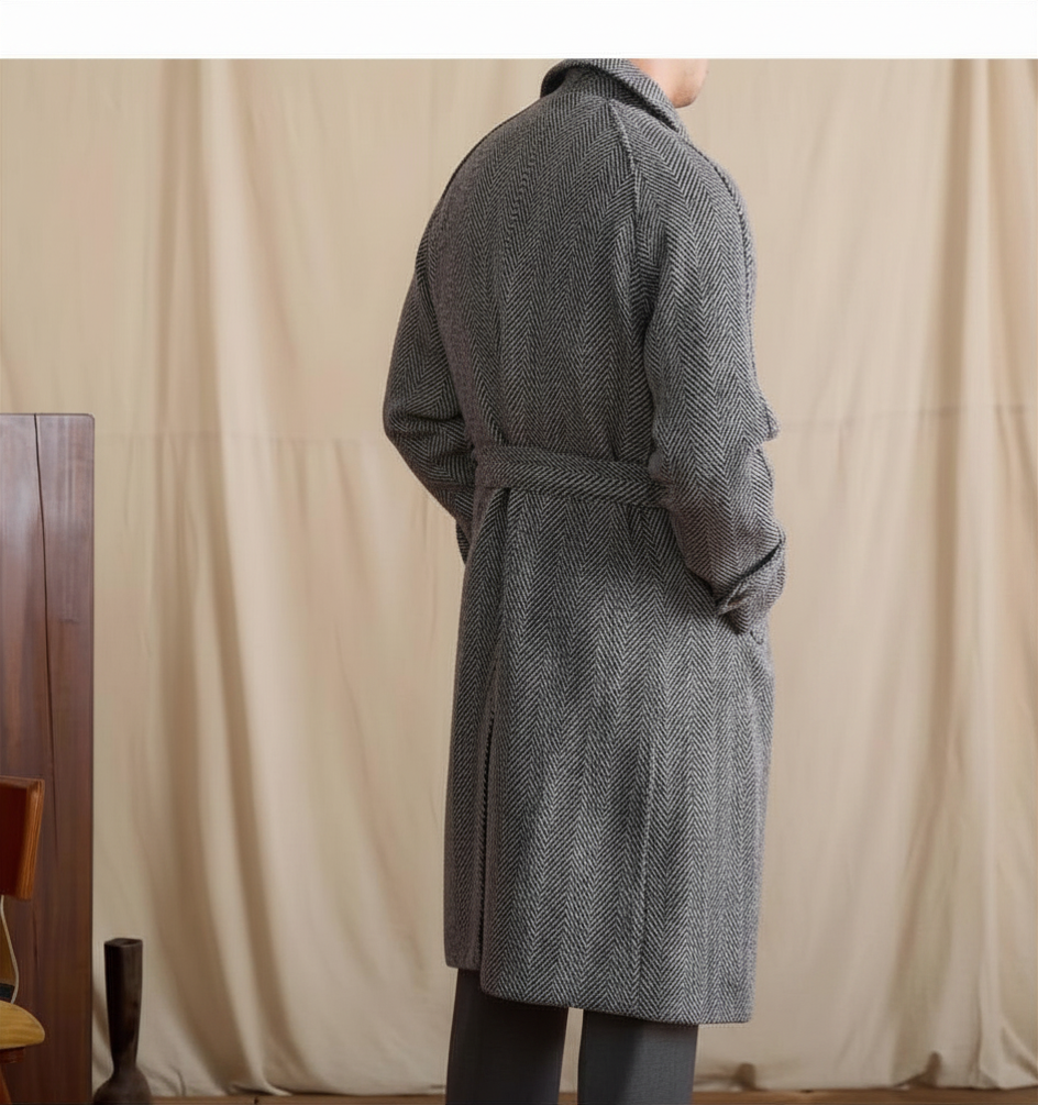 The Edinburgh Herringbone Overcoat
