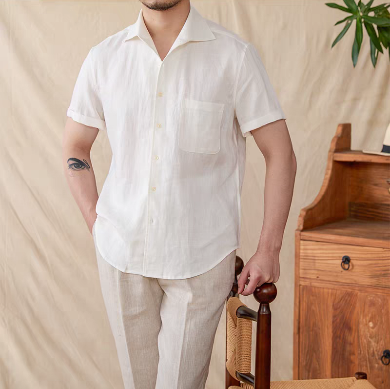 The Capri Relaxed Linen Guayabera