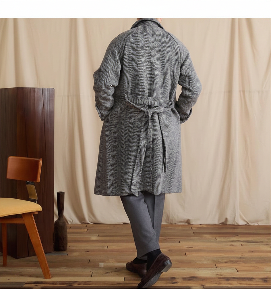The Edinburgh Herringbone Overcoat