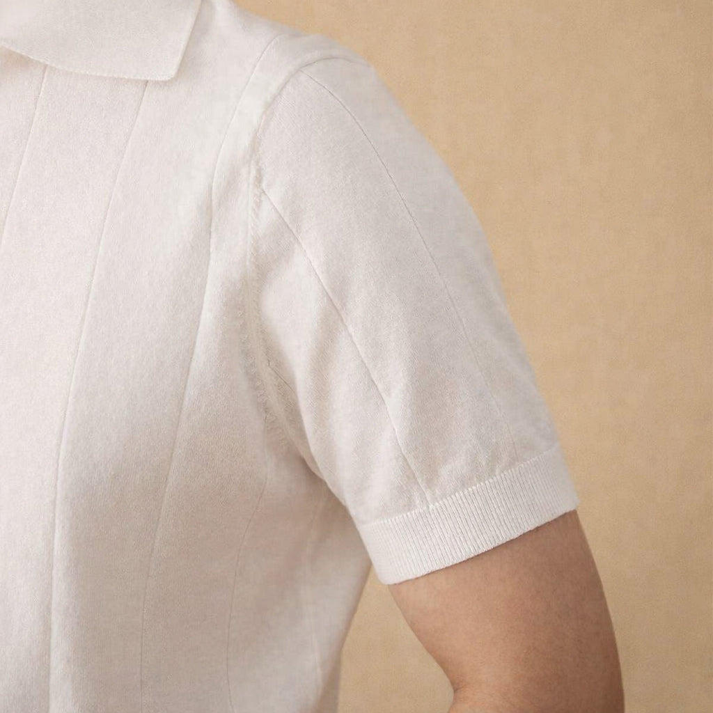 The Amalfi Seagull-Collar Knit Polo