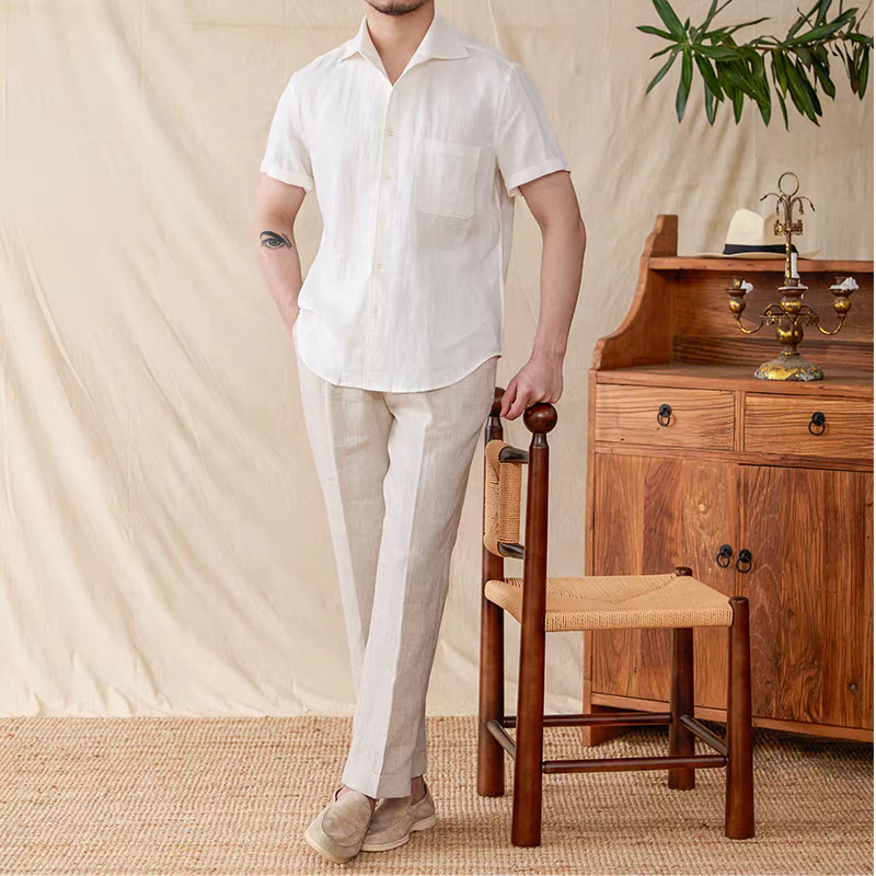 The Capri Relaxed Linen Guayabera
