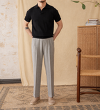 The Amalfi Seagull-Collar Knit Polo